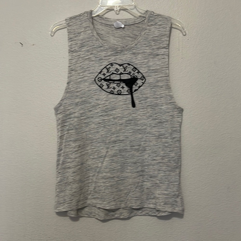 LV & LIPS TANK TOP